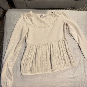 Hollister Off-White Knit Sweater
